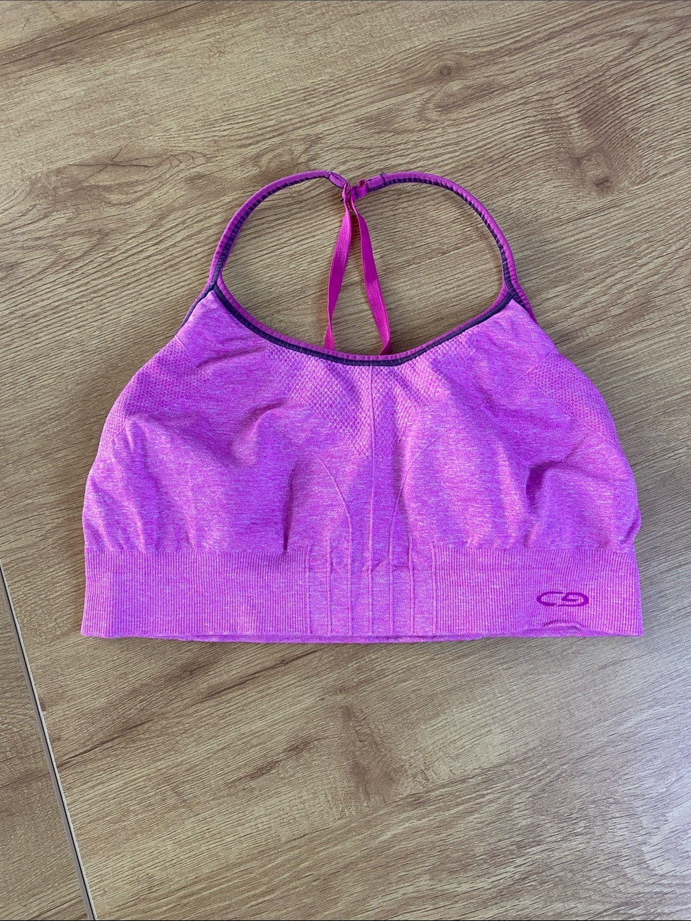 Champion Magenta Seamless Racerback Sports Bra